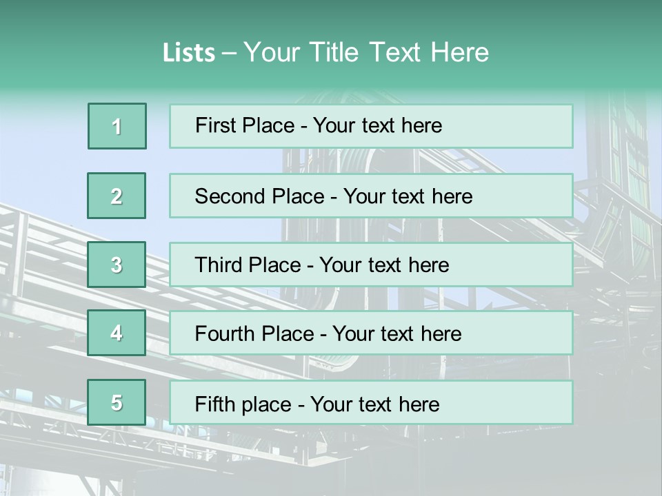 Cable Trays - Nice Archs And Factory Work PowerPoint Template
