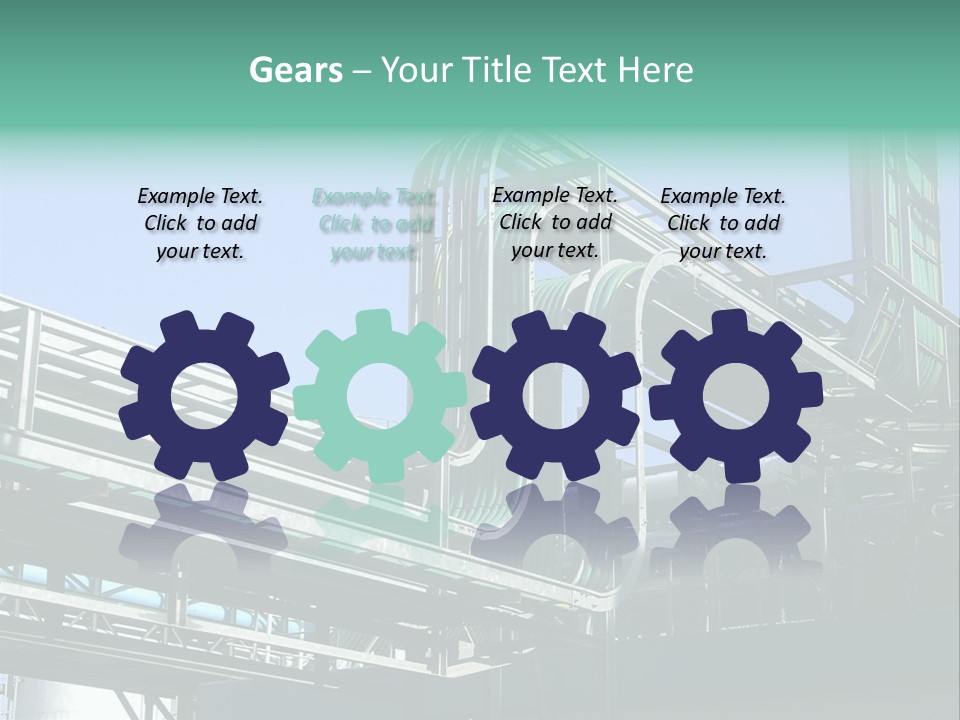 Cable Trays - Nice Archs And Factory Work PowerPoint Template