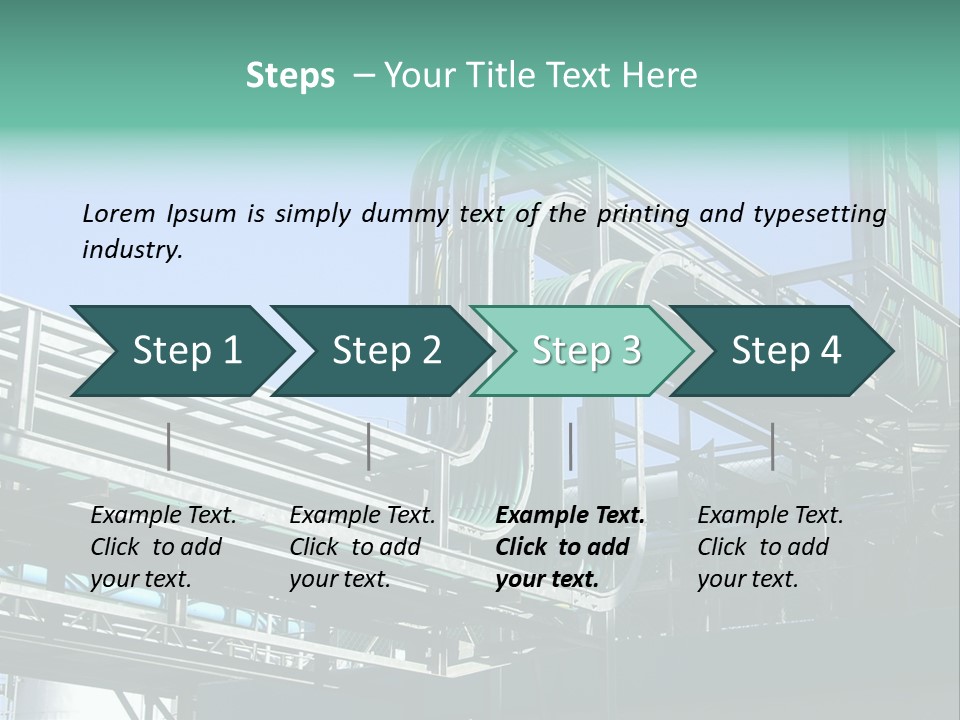 Cable Trays - Nice Archs And Factory Work PowerPoint Template