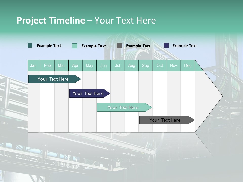 Cable Trays - Nice Archs And Factory Work PowerPoint Template