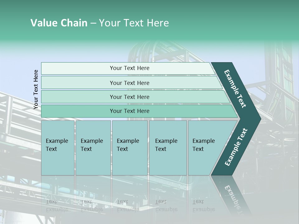 Cable Trays - Nice Archs And Factory Work PowerPoint Template