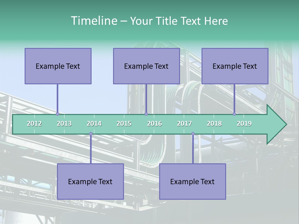 Cable Trays - Nice Archs And Factory Work PowerPoint Template