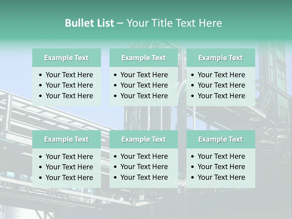 Cable Trays - Nice Archs And Factory Work PowerPoint Template