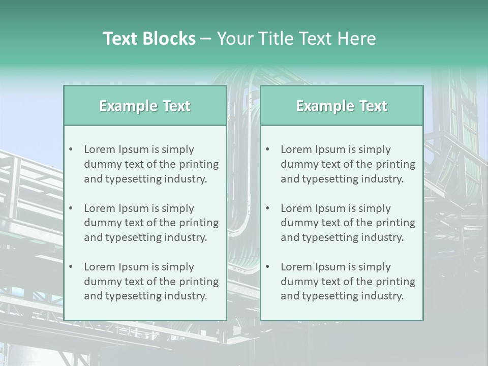 Cable Trays - Nice Archs And Factory Work PowerPoint Template