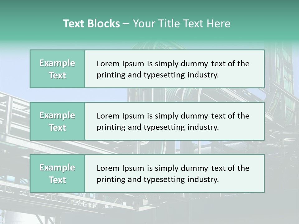 Cable Trays - Nice Archs And Factory Work PowerPoint Template