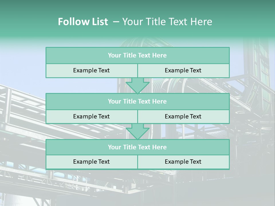 Cable Trays - Nice Archs And Factory Work PowerPoint Template