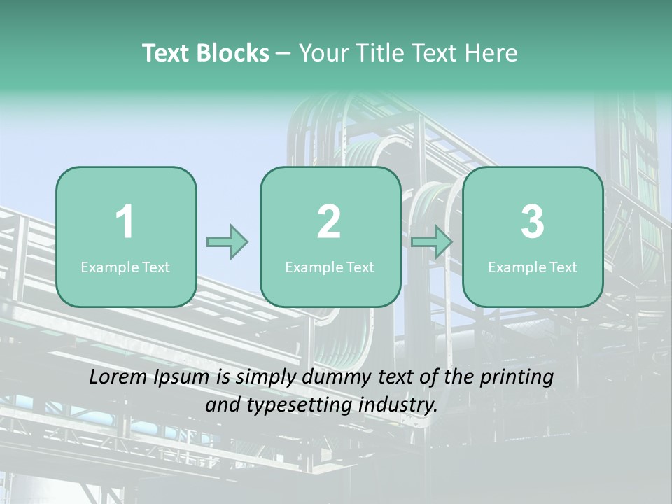 Cable Trays - Nice Archs And Factory Work PowerPoint Template
