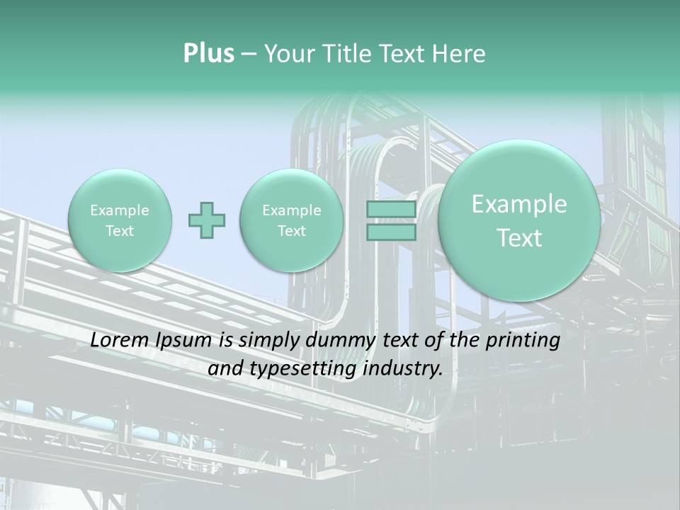 Cable Trays - Nice Archs And Factory Work PowerPoint Template