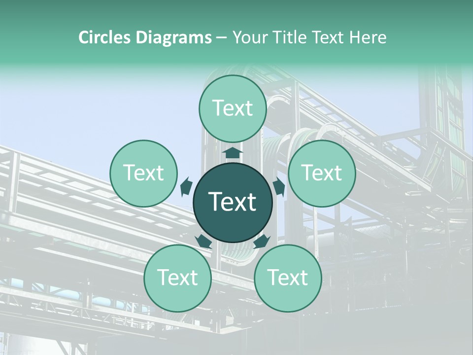 Cable Trays - Nice Archs And Factory Work PowerPoint Template