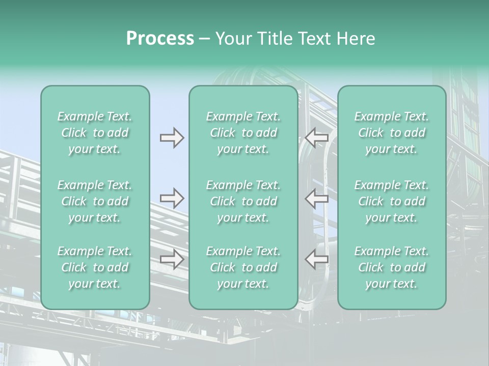 Cable Trays - Nice Archs And Factory Work PowerPoint Template
