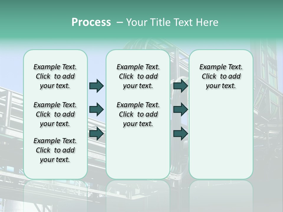 Cable Trays - Nice Archs And Factory Work PowerPoint Template