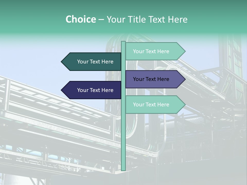 Cable Trays - Nice Archs And Factory Work PowerPoint Template