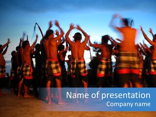 Kecak Dance, Bali, Indonesia (Fire Dance) PowerPoint Template