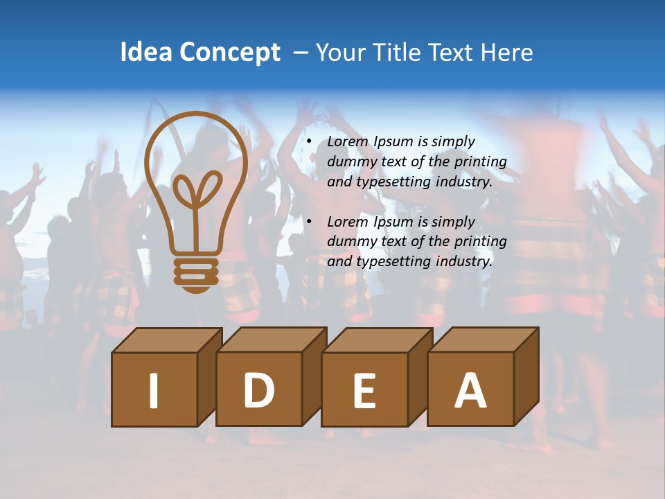 Kecak Dance, Bali, Indonesia (Fire Dance) PowerPoint Template