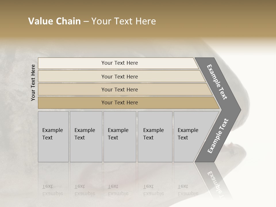 Real Macro Of Fish Head Isolated On White PowerPoint Template