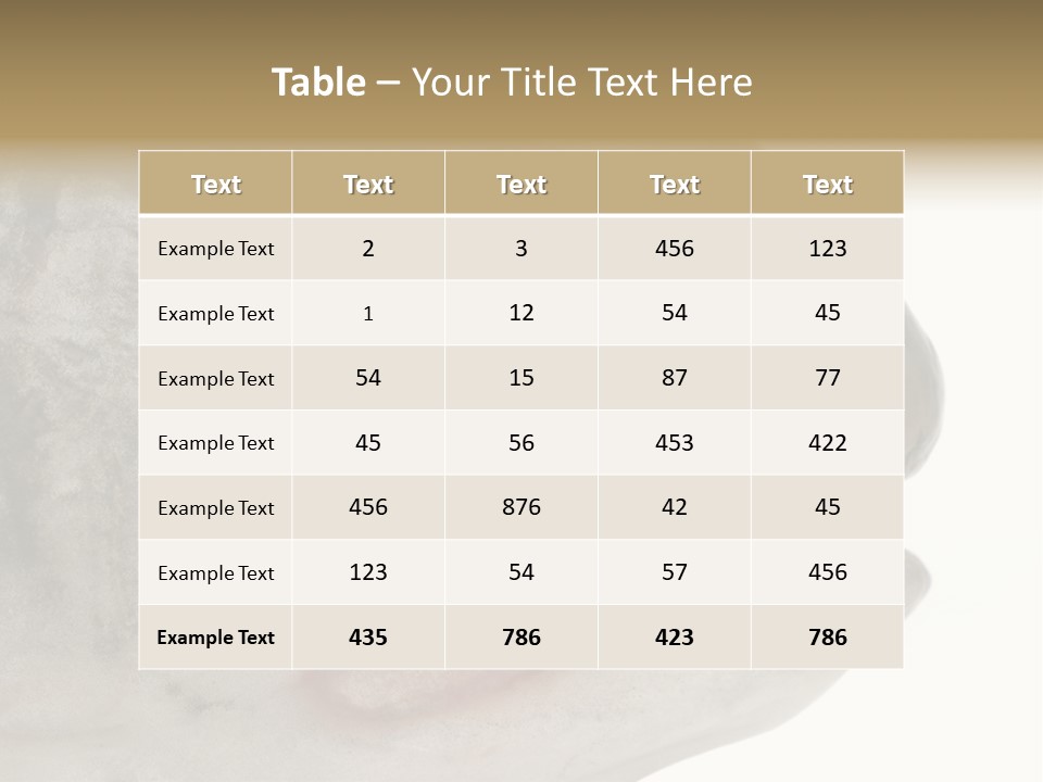 Real Macro Of Fish Head Isolated On White PowerPoint Template