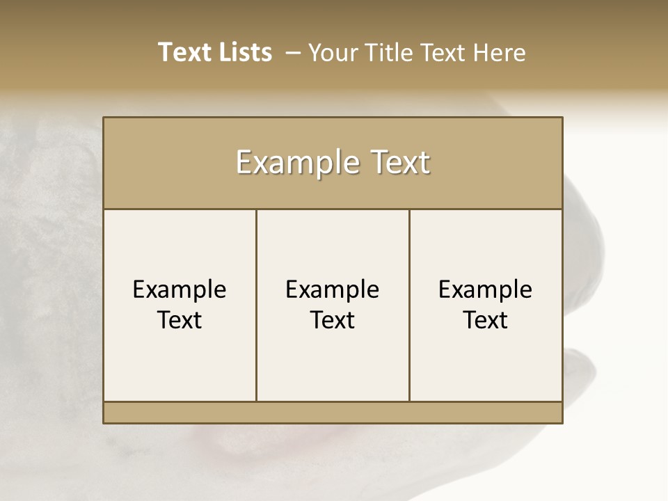 Real Macro Of Fish Head Isolated On White PowerPoint Template