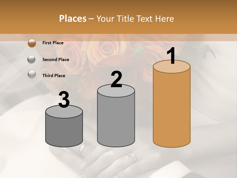 Wedding - Hands - Rings - Flowers - Sepia PowerPoint Template