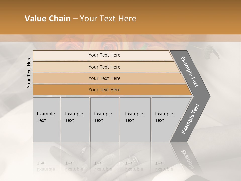 Wedding - Hands - Rings - Flowers - Sepia PowerPoint Template