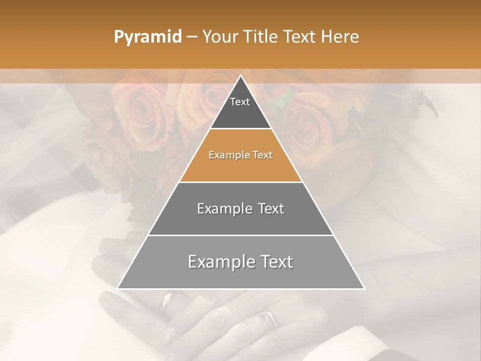 Wedding - Hands - Rings - Flowers - Sepia PowerPoint Template