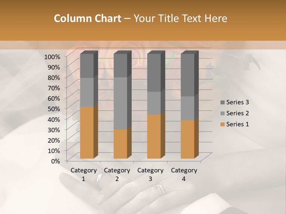 Wedding - Hands - Rings - Flowers - Sepia PowerPoint Template