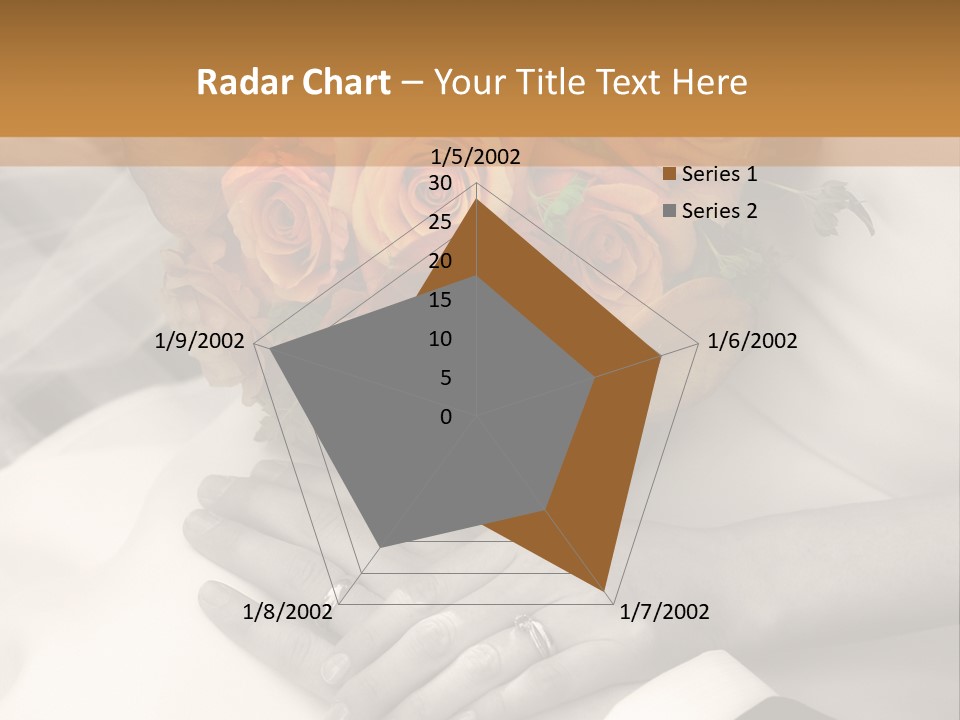 Wedding - Hands - Rings - Flowers - Sepia PowerPoint Template