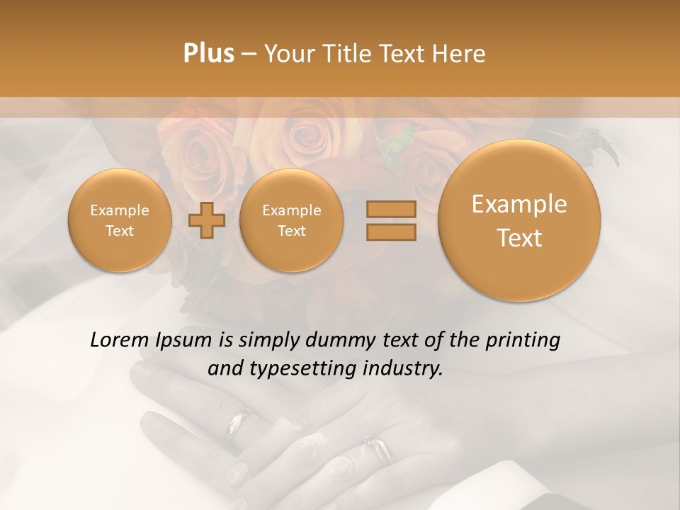 Wedding - Hands - Rings - Flowers - Sepia PowerPoint Template