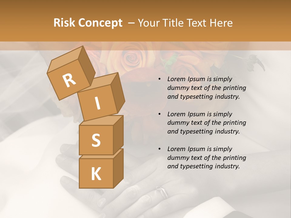 Wedding - Hands - Rings - Flowers - Sepia PowerPoint Template