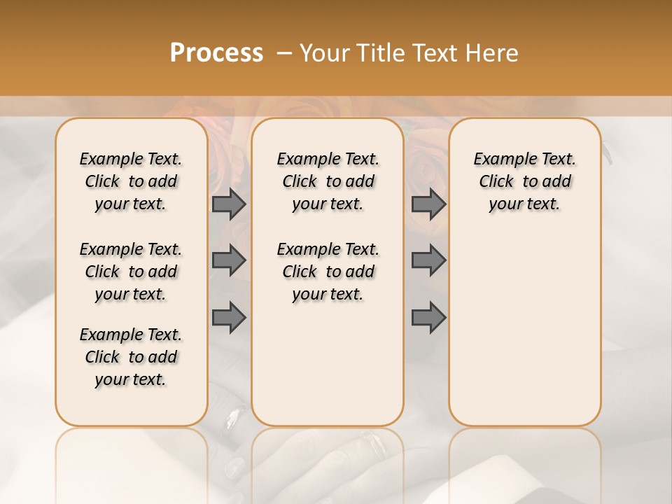 Wedding - Hands - Rings - Flowers - Sepia PowerPoint Template
