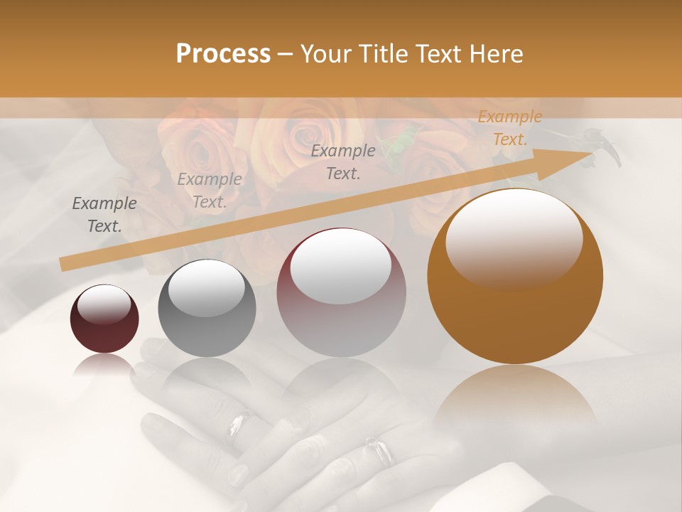 Wedding - Hands - Rings - Flowers - Sepia PowerPoint Template