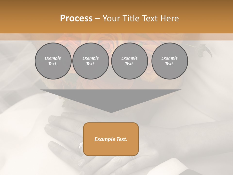 Wedding - Hands - Rings - Flowers - Sepia PowerPoint Template
