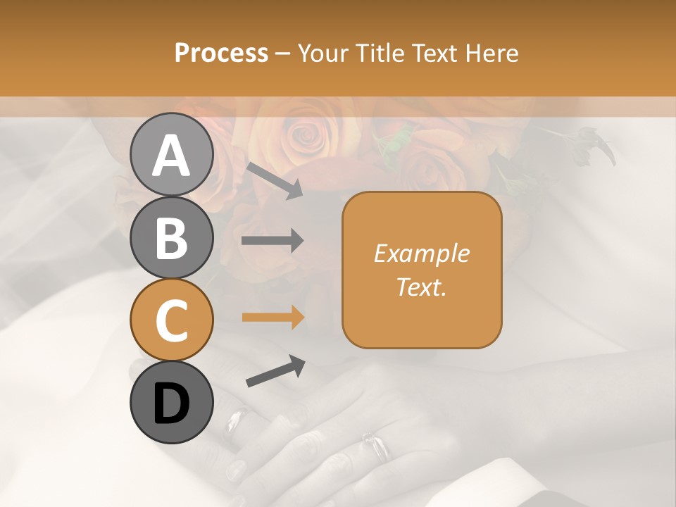 Wedding - Hands - Rings - Flowers - Sepia PowerPoint Template