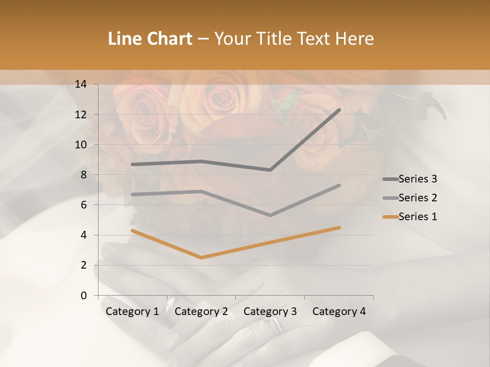 Wedding - Hands - Rings - Flowers - Sepia PowerPoint Template
