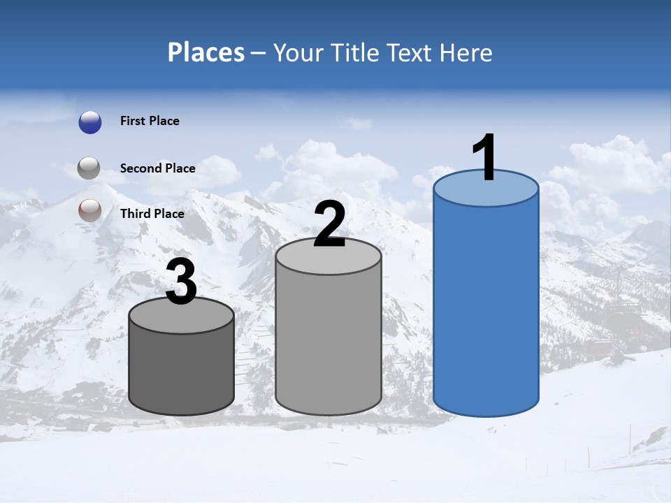 A Snowy Mountain With A Ski Lodge In The Background PowerPoint Template