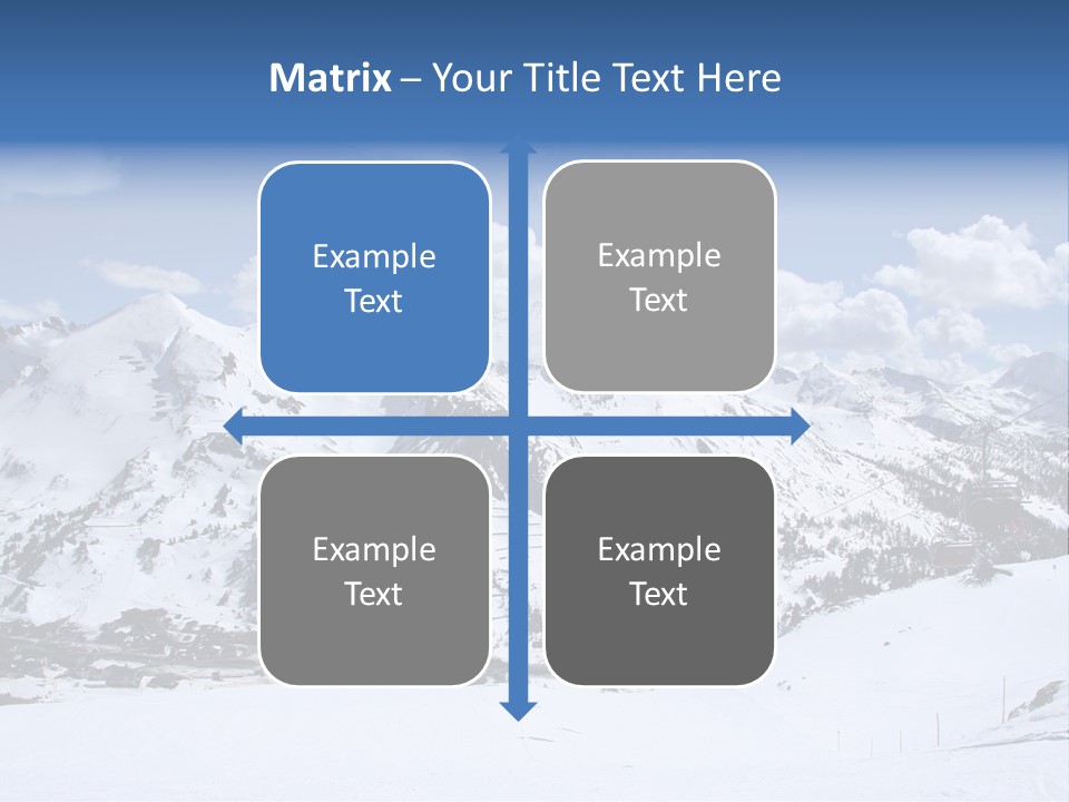 A Snowy Mountain With A Ski Lodge In The Background PowerPoint Template