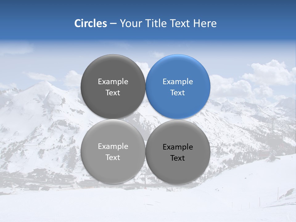 A Snowy Mountain With A Ski Lodge In The Background PowerPoint Template