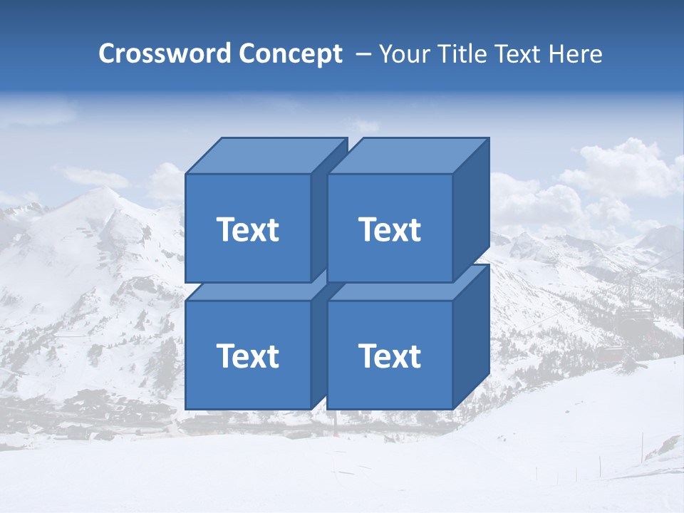 A Snowy Mountain With A Ski Lodge In The Background PowerPoint Template