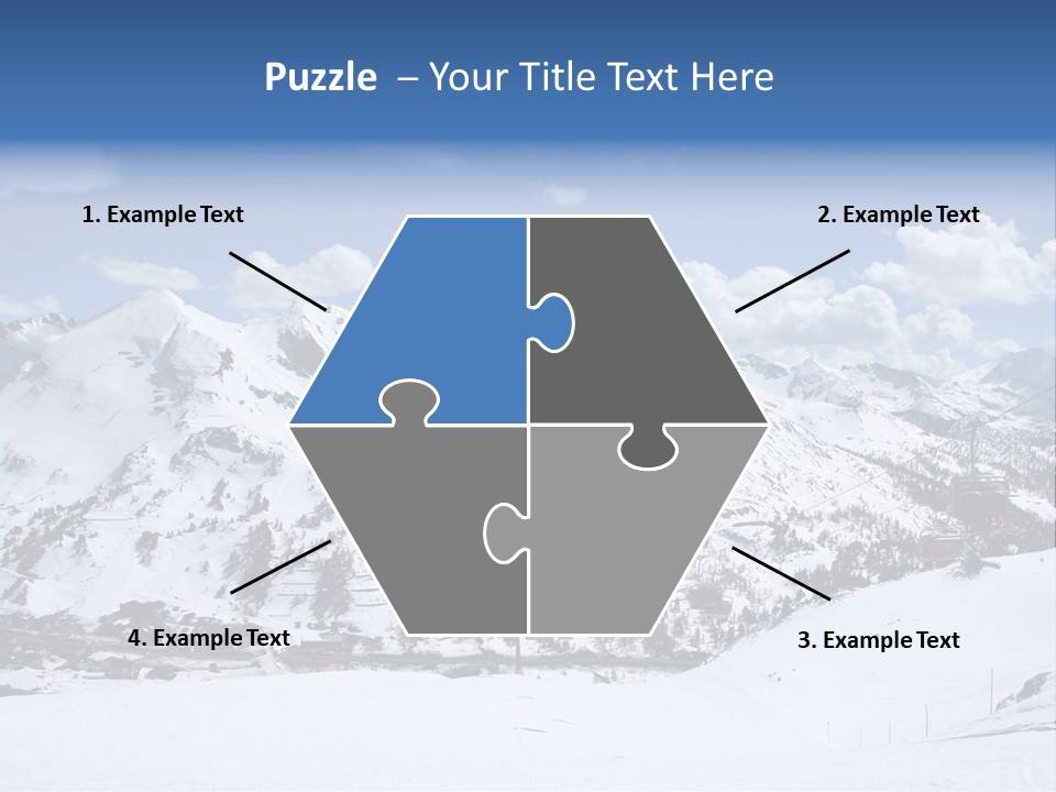 A Snowy Mountain With A Ski Lodge In The Background PowerPoint Template
