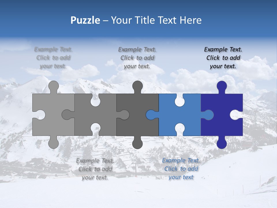 A Snowy Mountain With A Ski Lodge In The Background PowerPoint Template