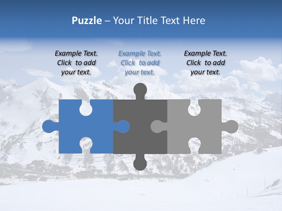 A Snowy Mountain With A Ski Lodge In The Background PowerPoint Template