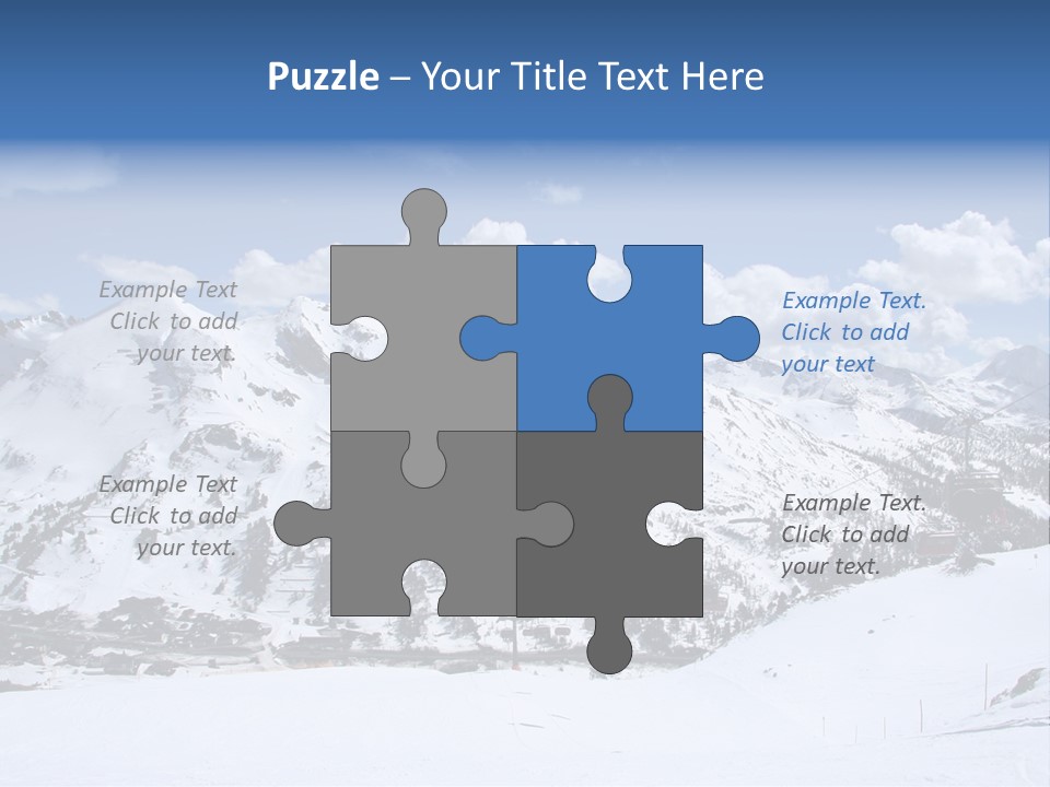 A Snowy Mountain With A Ski Lodge In The Background PowerPoint Template