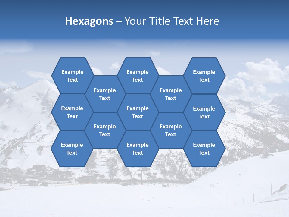 A Snowy Mountain With A Ski Lodge In The Background PowerPoint Template