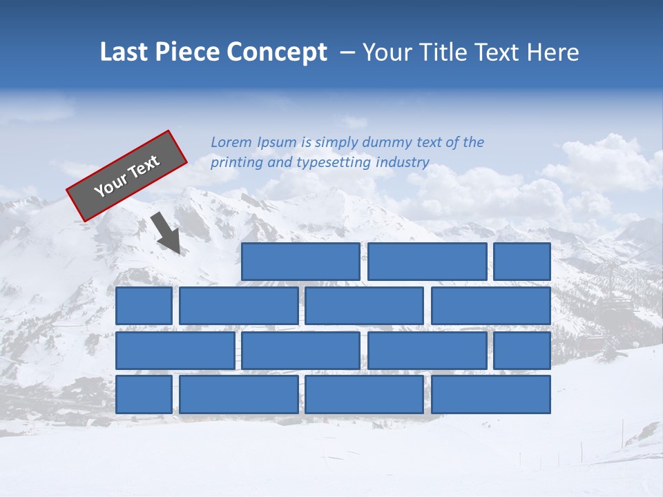 A Snowy Mountain With A Ski Lodge In The Background PowerPoint Template