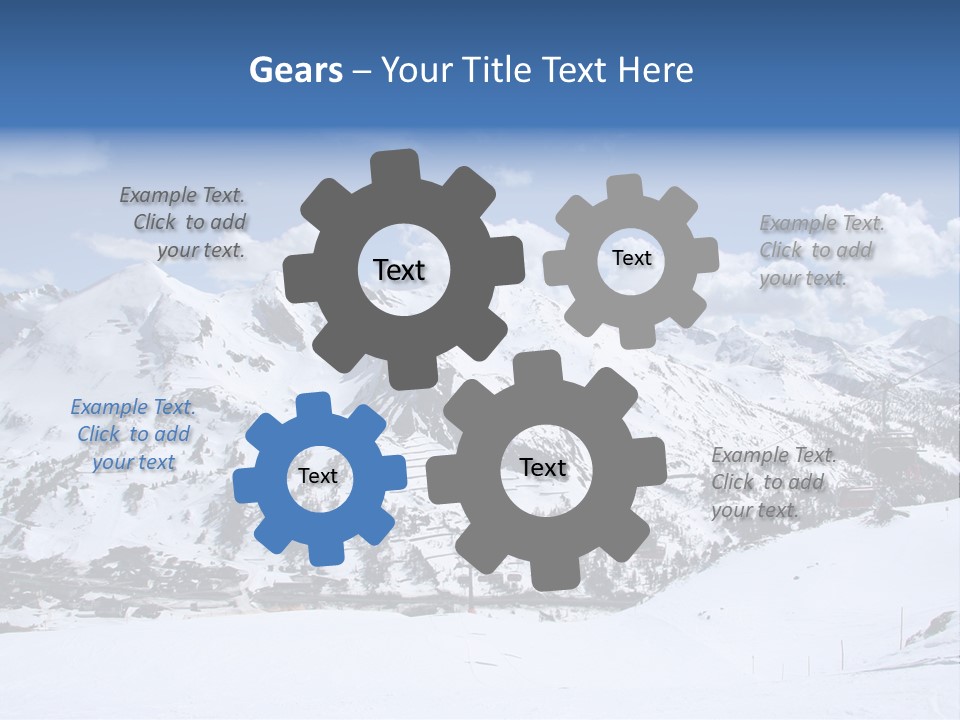 A Snowy Mountain With A Ski Lodge In The Background PowerPoint Template