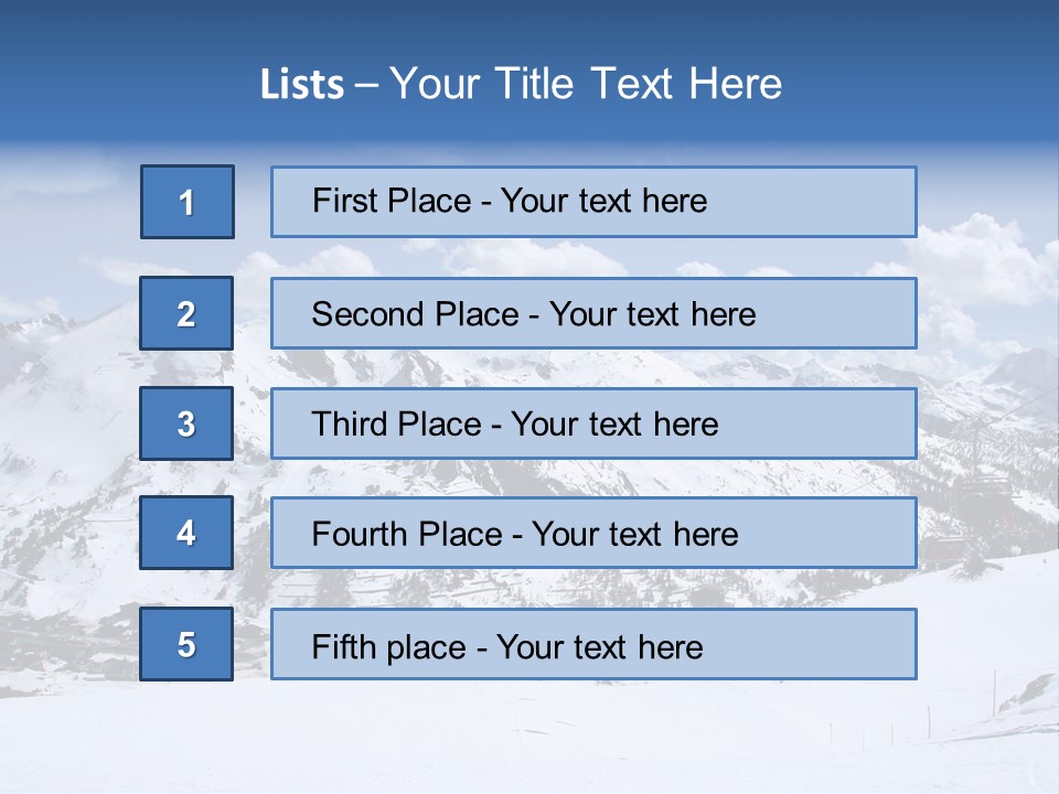 A Snowy Mountain With A Ski Lodge In The Background PowerPoint Template