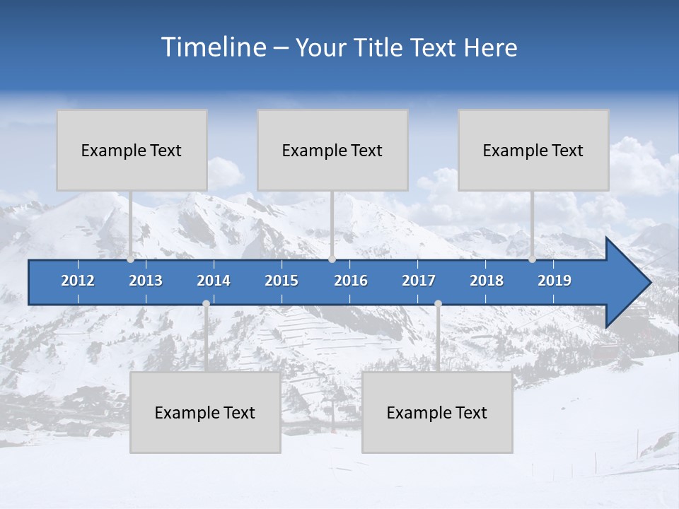 A Snowy Mountain With A Ski Lodge In The Background PowerPoint Template