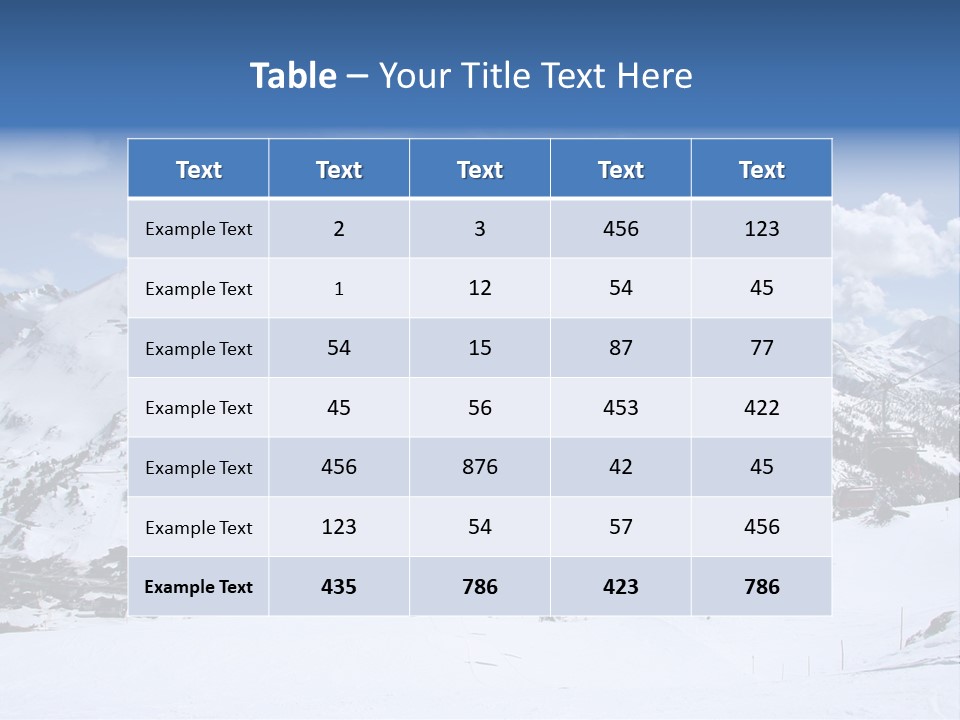 A Snowy Mountain With A Ski Lodge In The Background PowerPoint Template