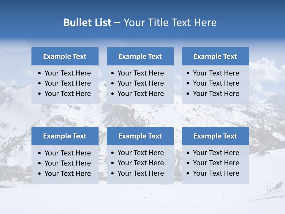 A Snowy Mountain With A Ski Lodge In The Background PowerPoint Template