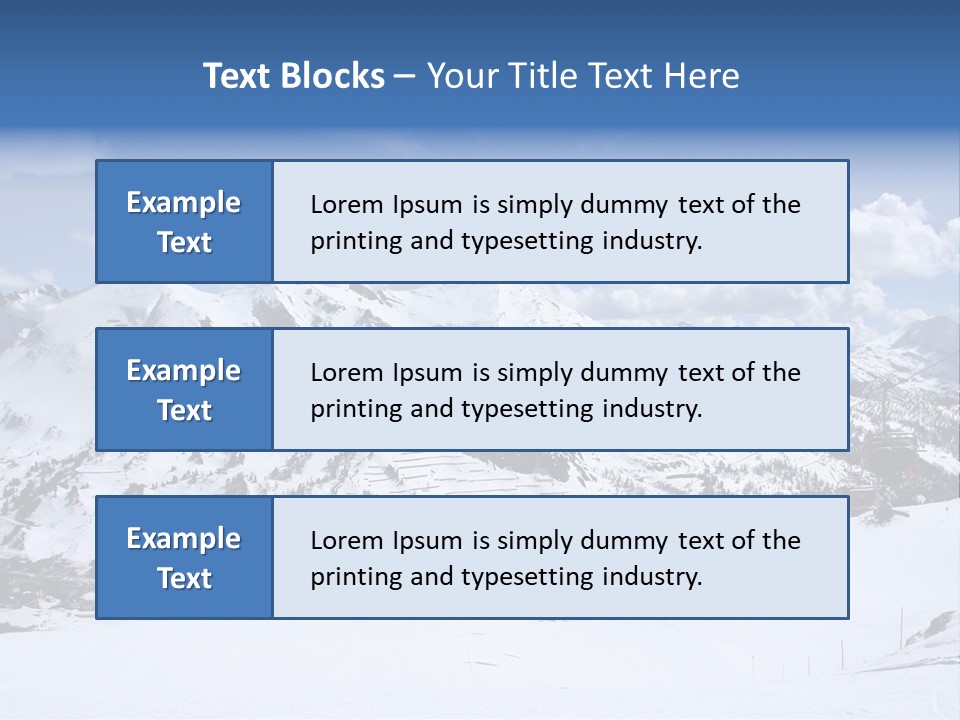 A Snowy Mountain With A Ski Lodge In The Background PowerPoint Template