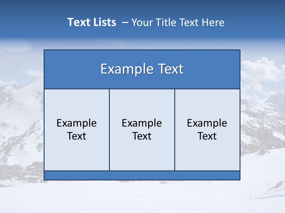 A Snowy Mountain With A Ski Lodge In The Background PowerPoint Template